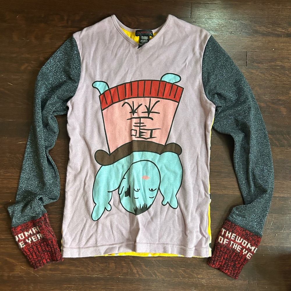 RARE vintage Custo Barcelona Woman of the Year Long Sleeve Tee - Multicolor